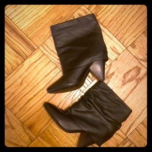 Steve Madden Carlsen black leather ankle boots